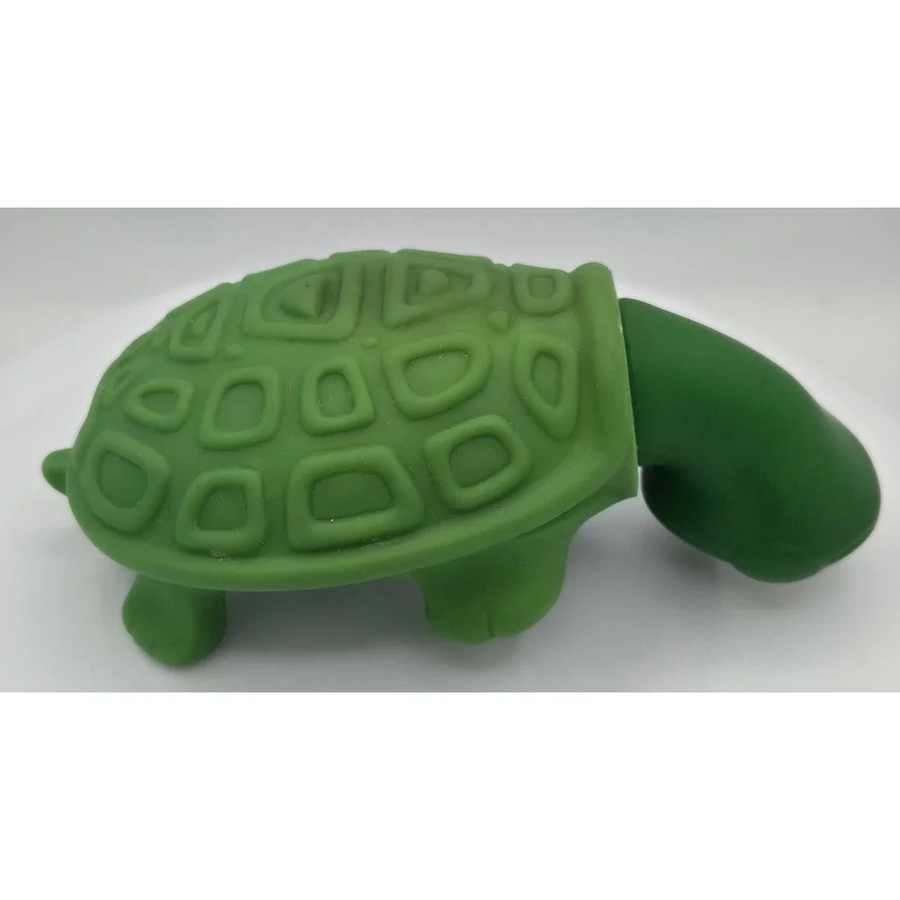 Vintage 1970's Avon Topsy Turtle Green Rubber Soap/Sponge Dish Collectible